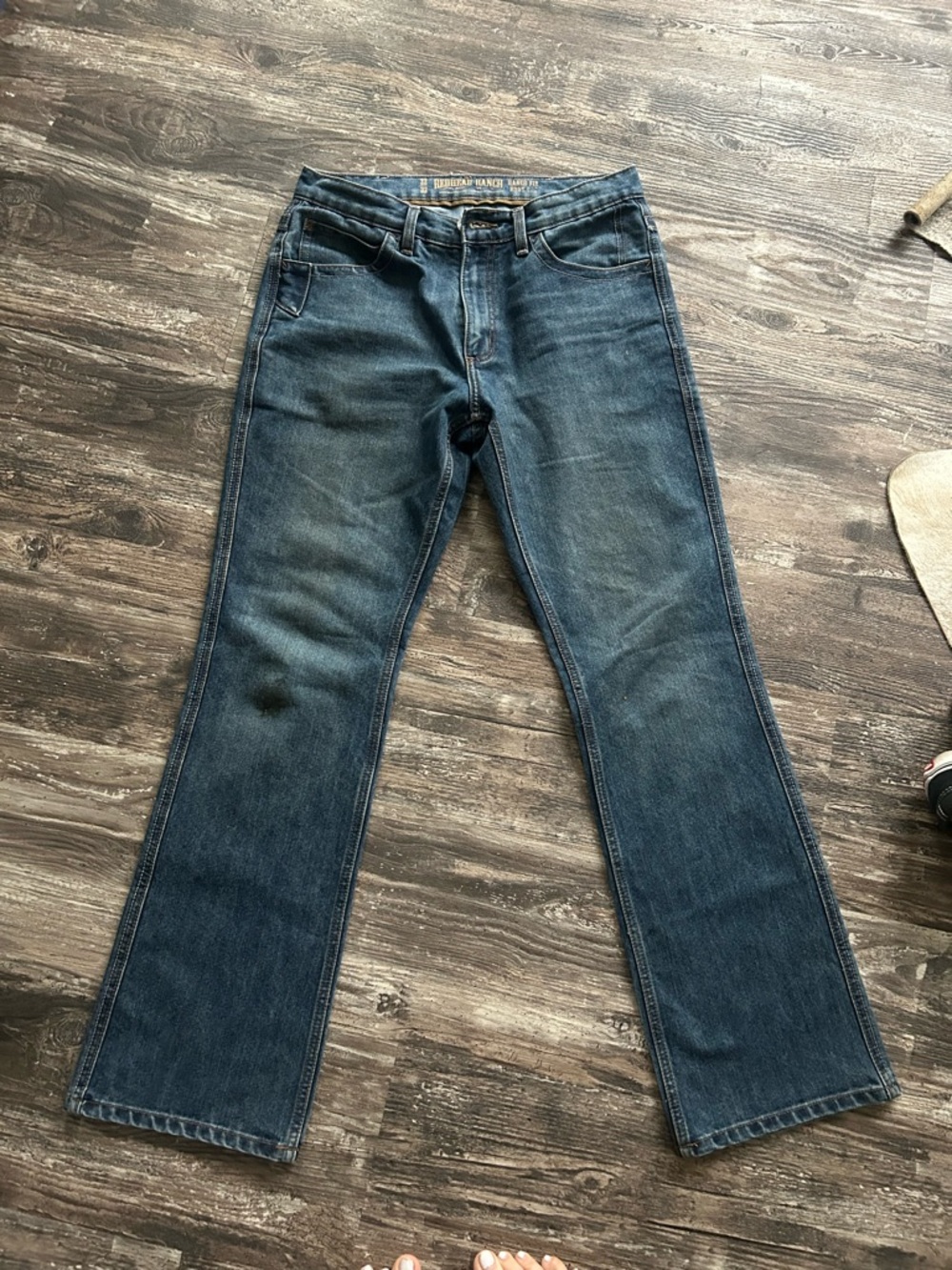 RedHead Men's Dark Blue Bootcut Jeans